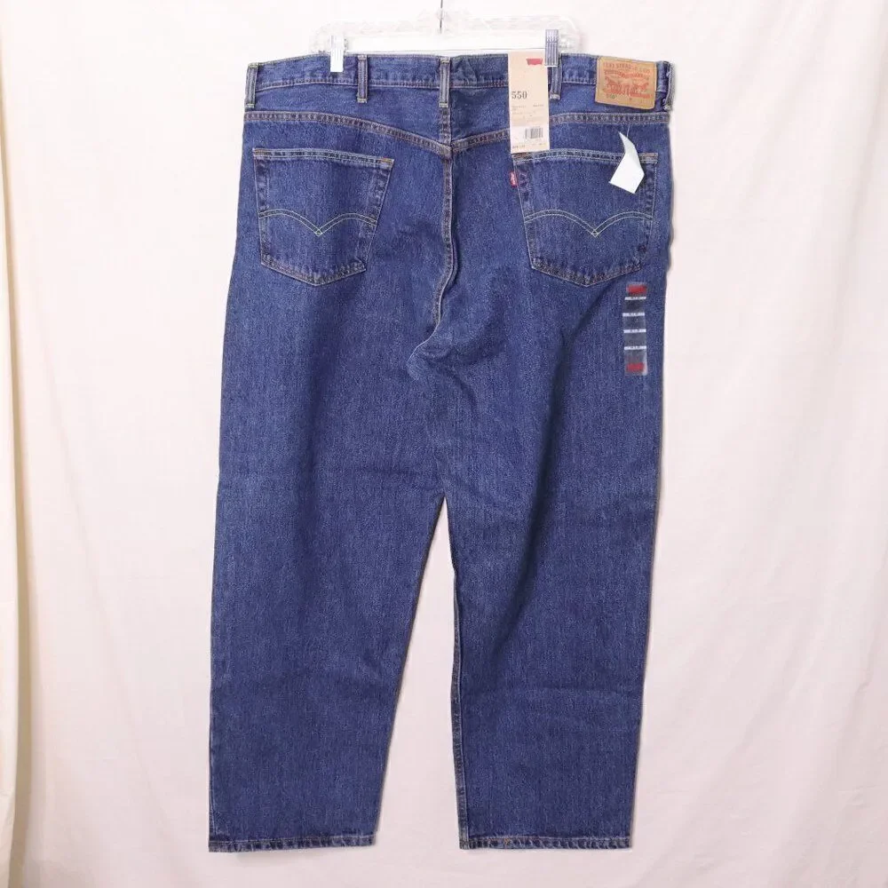 Levi's |‎ 550 Relaxed Fit Dark Wash Jeans 48x30